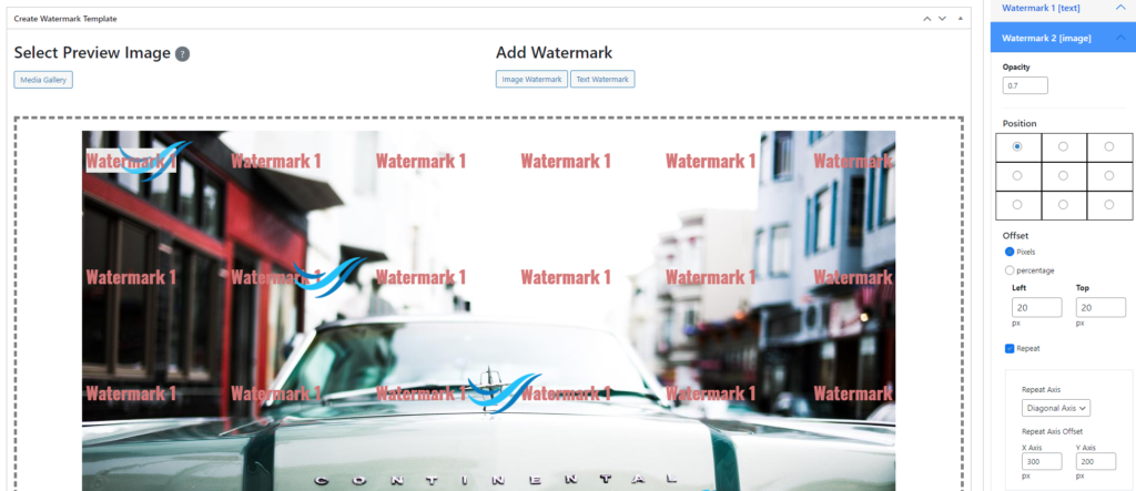 WP Watermark images plugin - Watermarking Editor