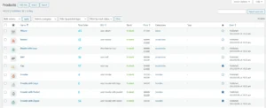 total sales column value in woo products tables